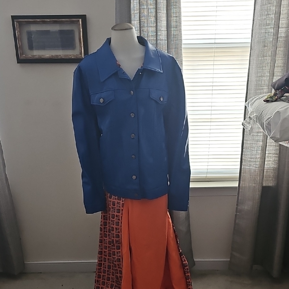 Sassy Jones Vibrant Blue Wrap Skirt Pant